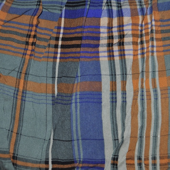 New WILD FABLE Plaid Puff Sleeve Ruched Front Top - Picture 6 of 8